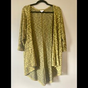 LuLaRoe Lindsay Cardigan, Yellow Size Small